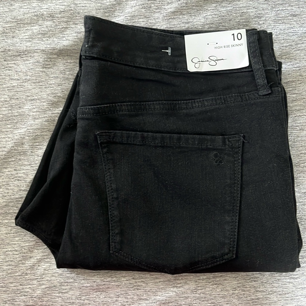 NWT Jessica Simpson Womens High Rise Skinny Jean - Black, size 10
